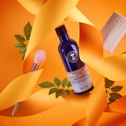 Product on orange background