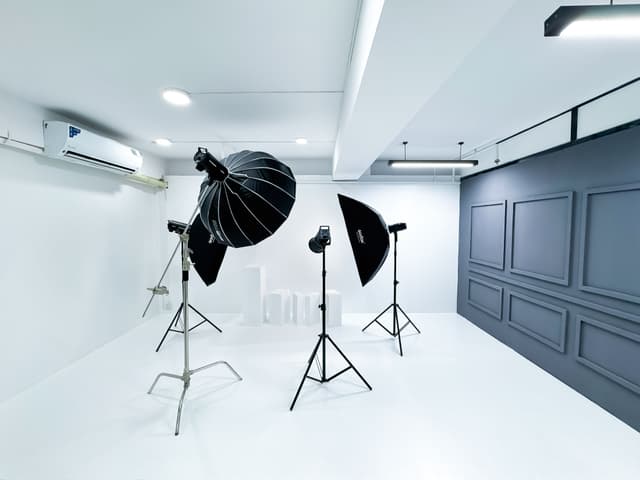 Studio photoshoot setup